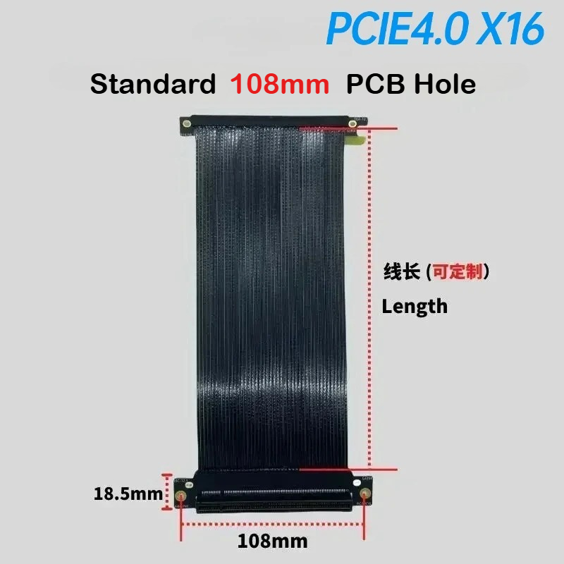 Posrebrzany Pojedynczy Odwróco – Itx Gpu Riser Pcie 4.0 16X recenzja i cena