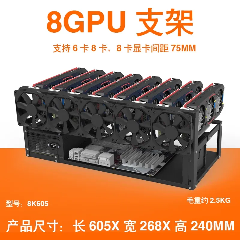 Stojak na karty graficzne JMZ, – Gpu Mining Rig Frame 8 Gpu recenzja i cena